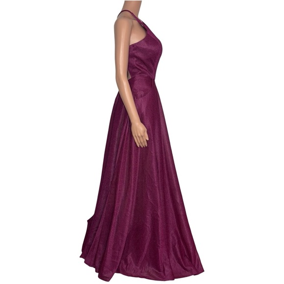 JVN By Jovani Elegant Evening Gown in Dark Pink Size 0 - Picture 3 of 8